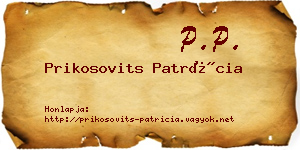 Prikosovits Patrícia névjegykártya